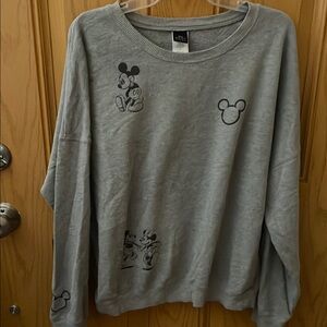 Disney Mickey Mouse Gray Sweatshirt 1X
